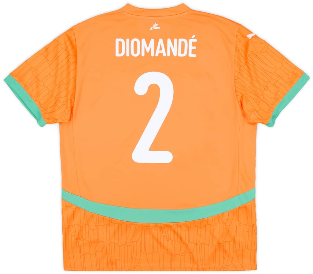 2024-25 Ivory Coast Home Shirt Diomande #2