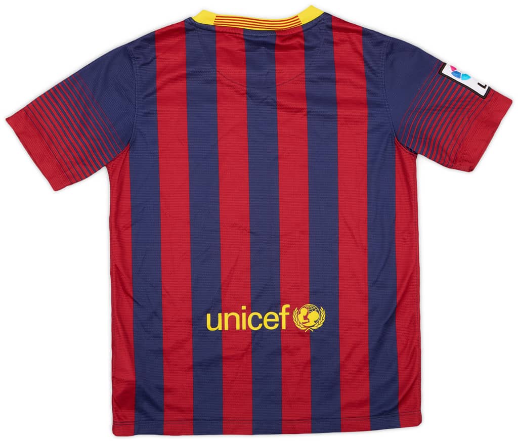 2013-14 Barcelona Home Shirt - 8/10 - (M.Boys)
