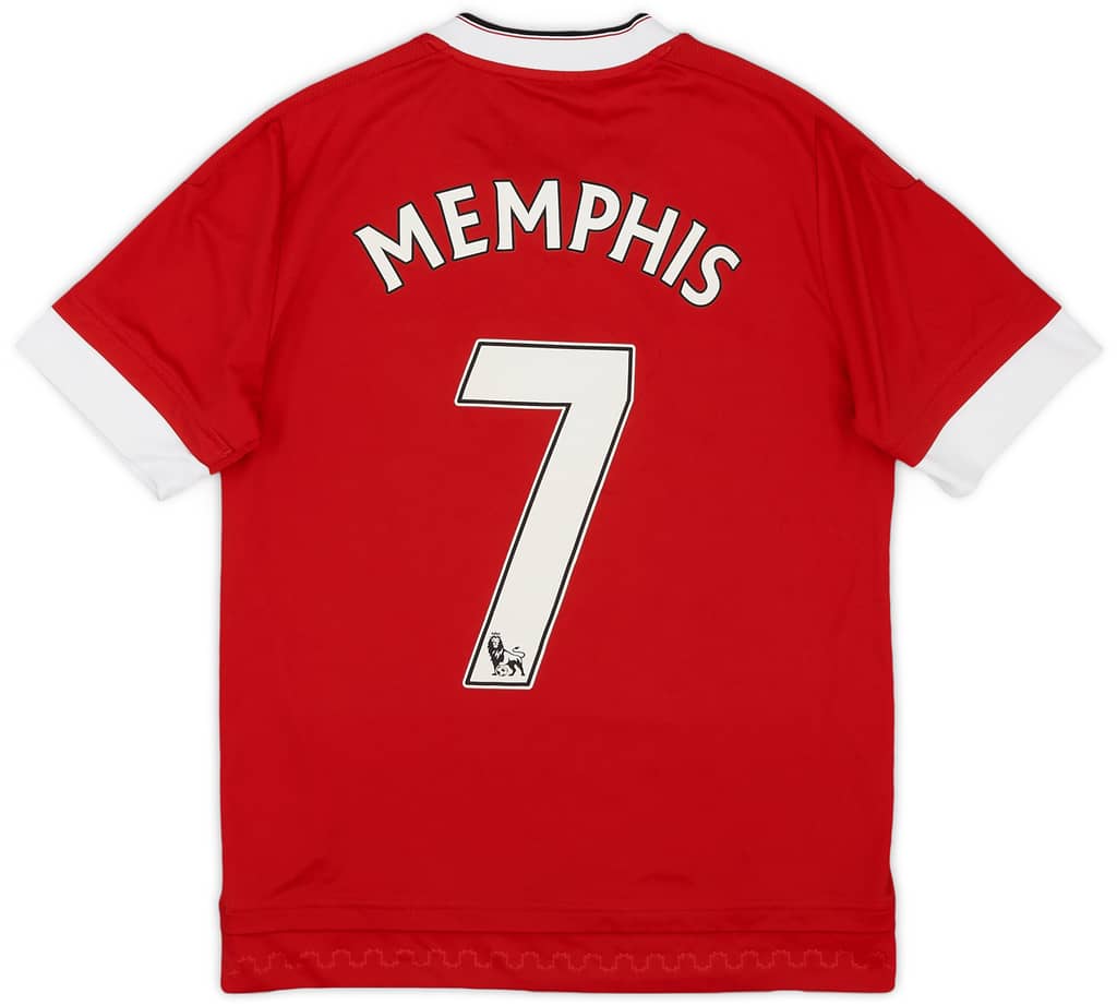 2015-16 Manchester United Home Shirt Memphis #7 - 8/10 - (L.Boys)