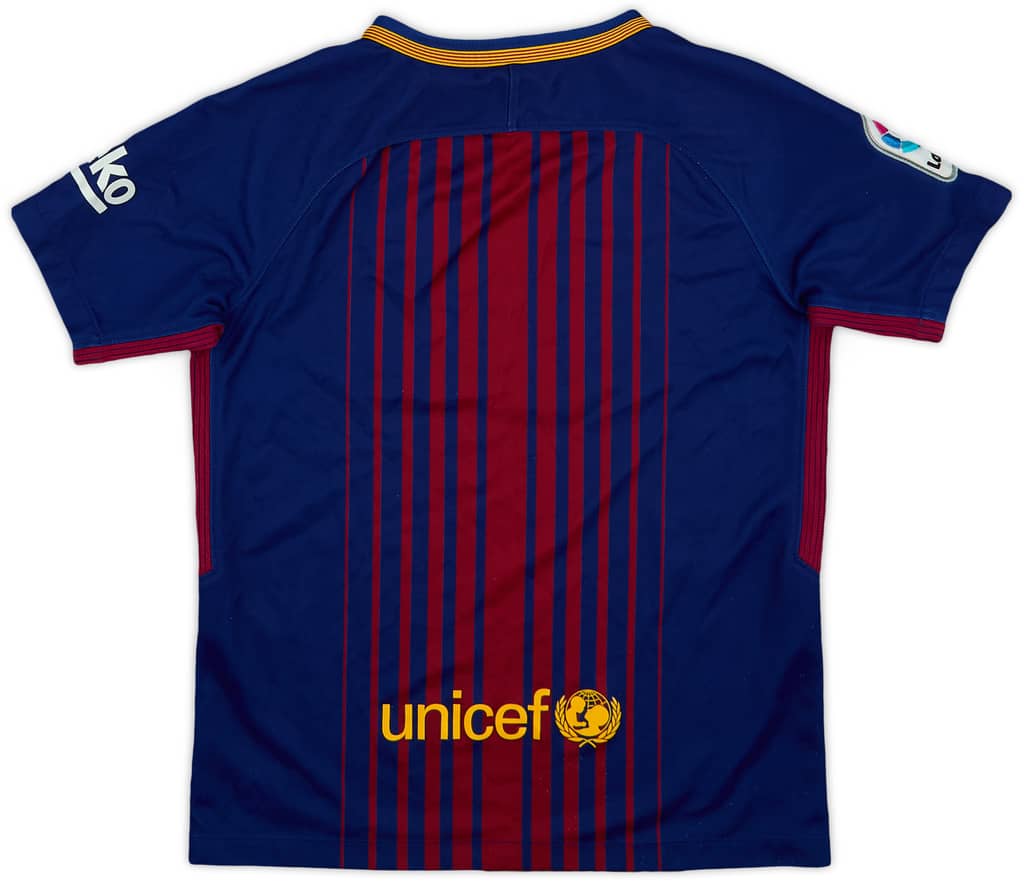 2017-18 Barcelona Home Shirt - 6/10 - (M.Boys)