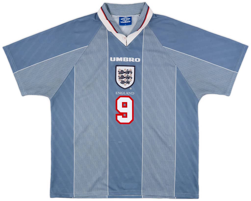 1996-97 England Away Shirt Shearer #9 - 8/10 - (XL)