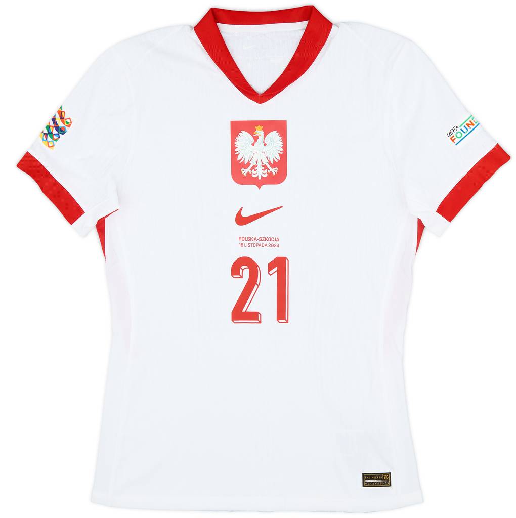 2024 Poland Match Issue Nations League Home Shirt Zalewski #21
