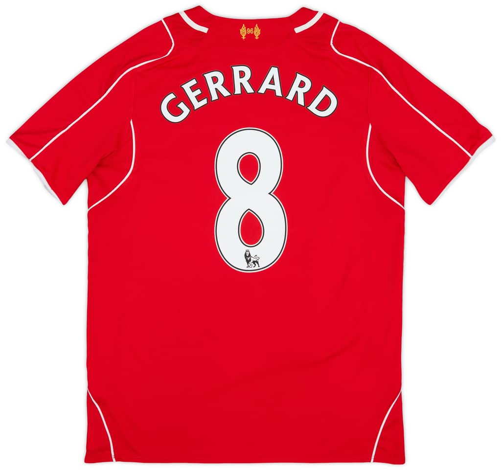 2014-15 Liverpool Home Shirt Gerrard #8 - 6/10 - (S)