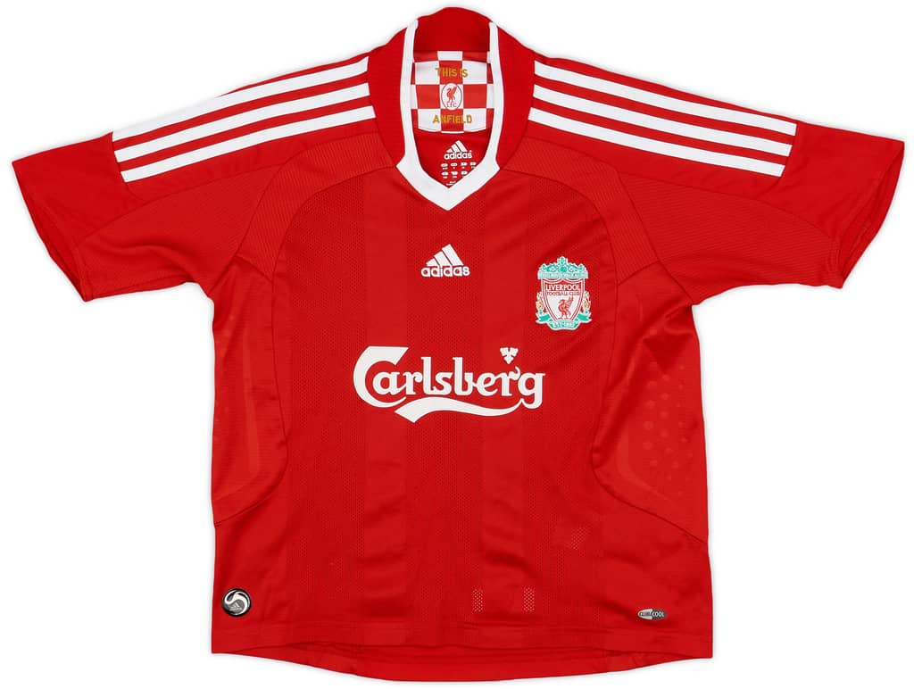2008-10 Liverpool Home Shirt - 9/10 - (S.Boys)