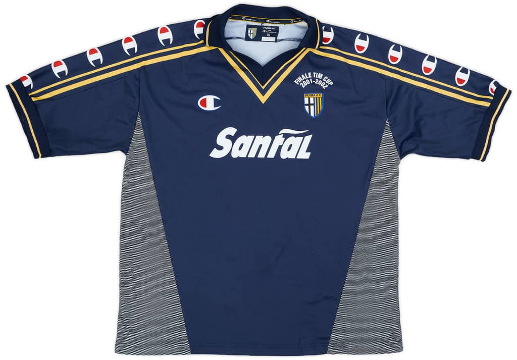 2001-02 Parma 'Signed' 'Finale TIM Cup' Away Shirt - 7/10 - (XL)
