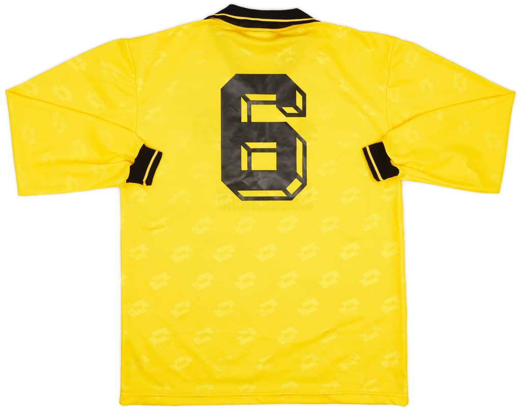 1992-93 Udinese Match Worn Away L/S Shirt #6 (Mandorlini)