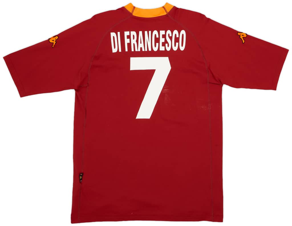 2000-01 Roma Home Shirt Di Francesco #7 - 5/10 - (XL)