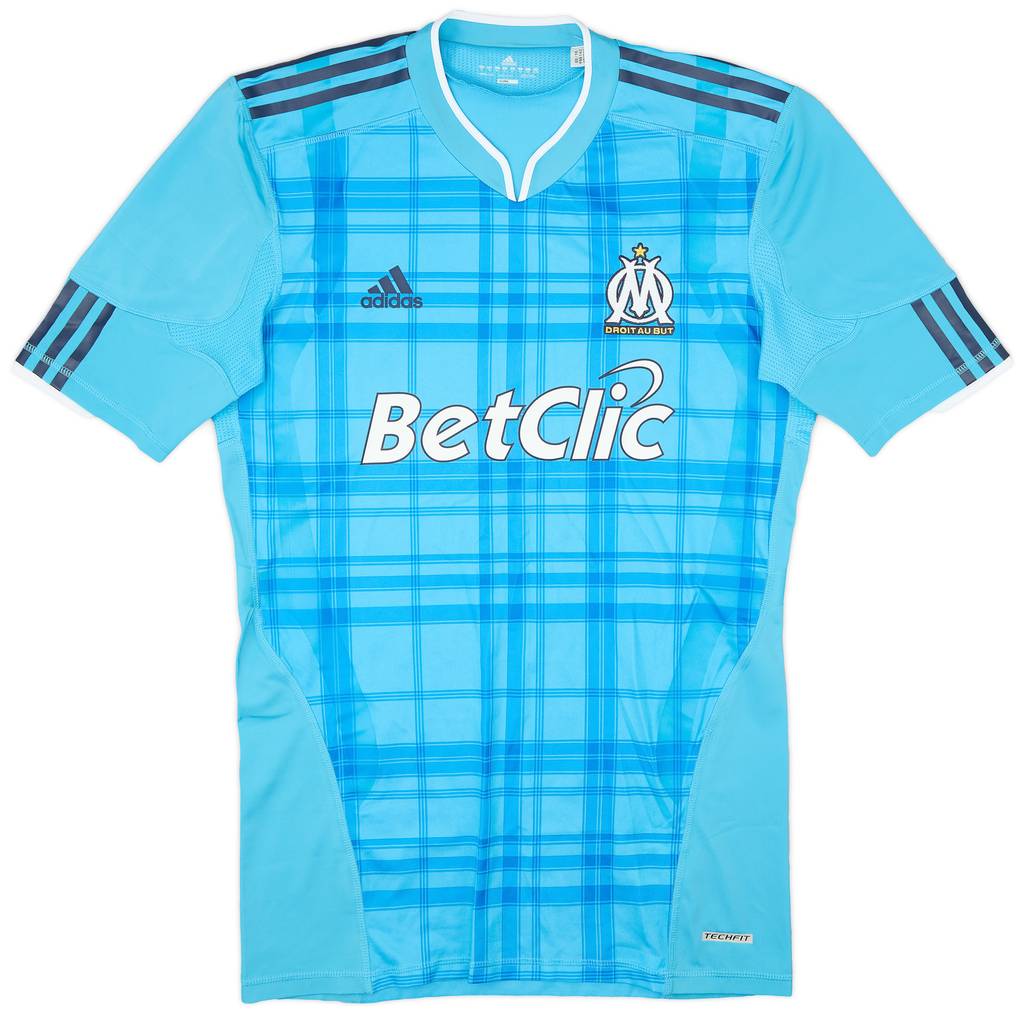 2010-11 Olympique Marseille Player Issue TechFit Away Shirt - 9/10 - (XL)