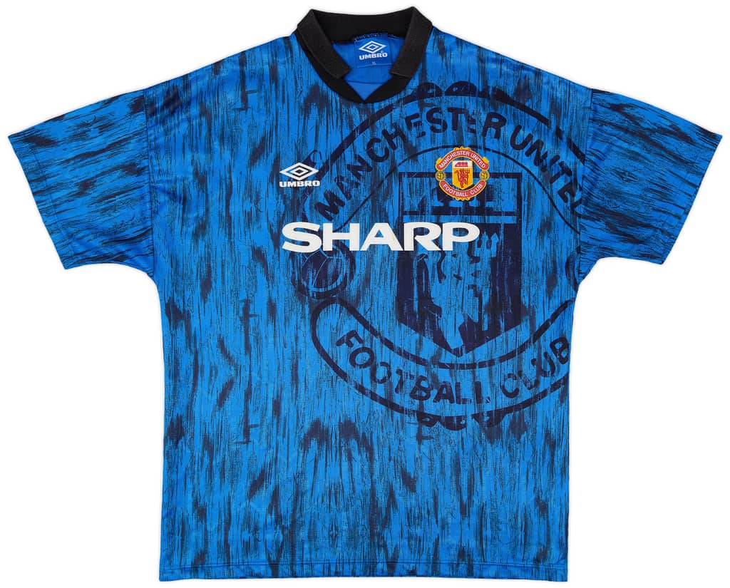 1992-93 Manchester United Away Shirt - 8/10 - (XL)