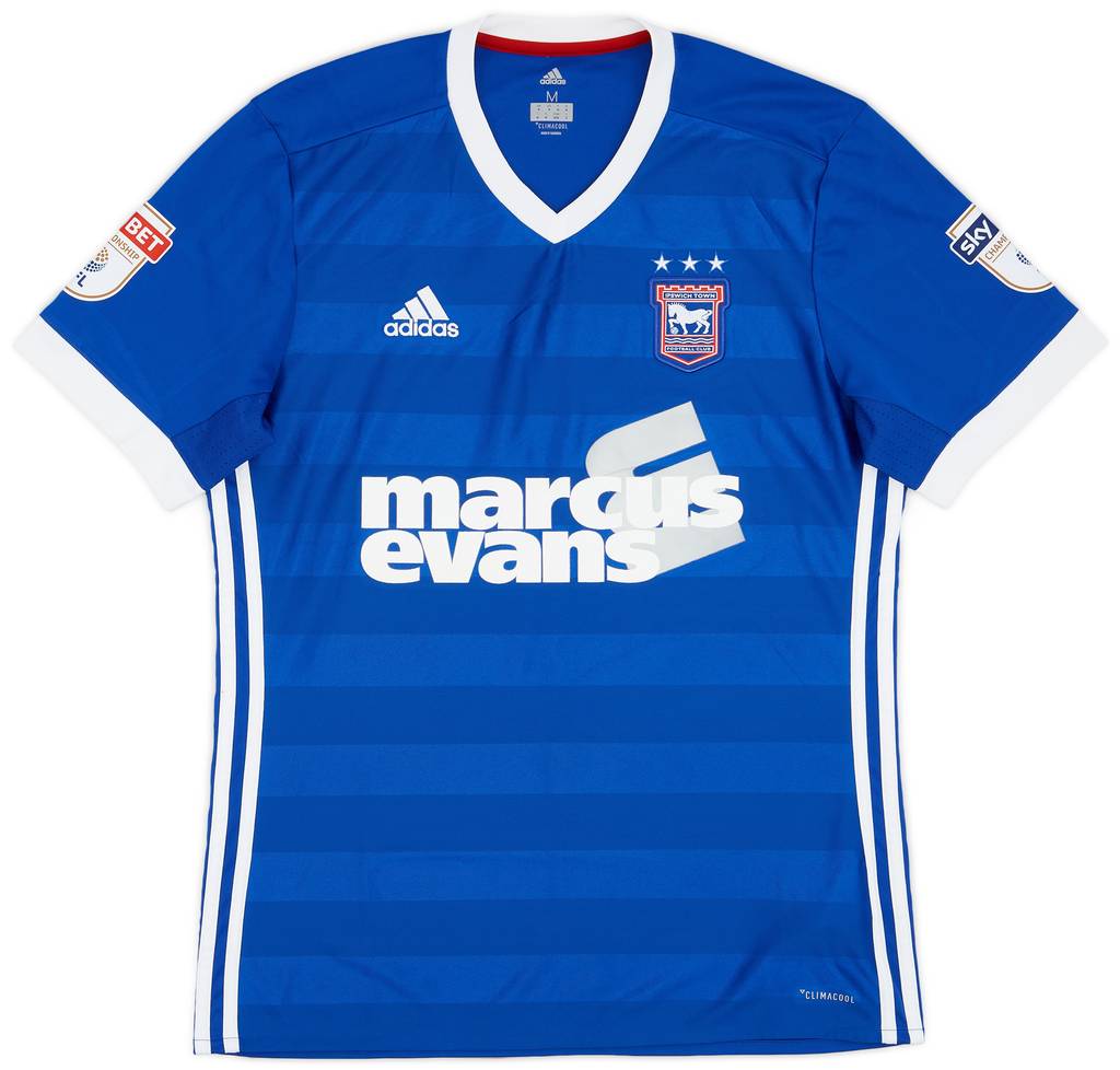 2017-18 Ipswich Home Shirt - 9/10 - (M)