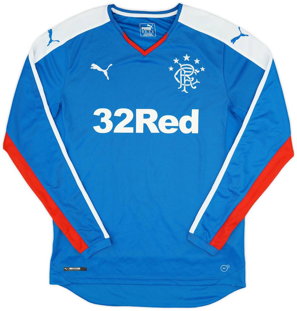 2015-16 Rangers Home L/S Shirt - 8/10 - (M)