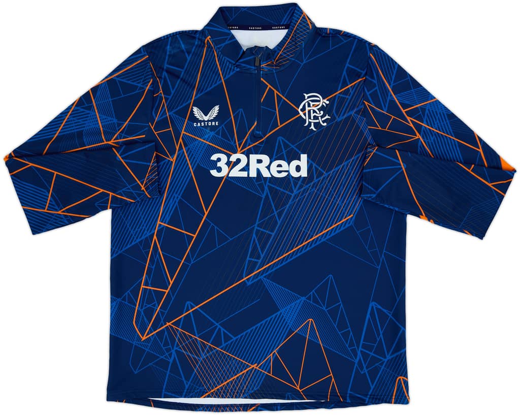 2024-25 Rangers Castore 1/4 Zip Pre-Match Training Top