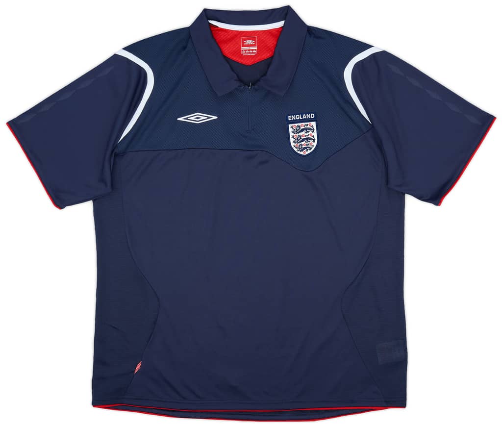 2005-06 England Umbro 1/4 Zip Polo Shirt - 10/10 - (XL)
