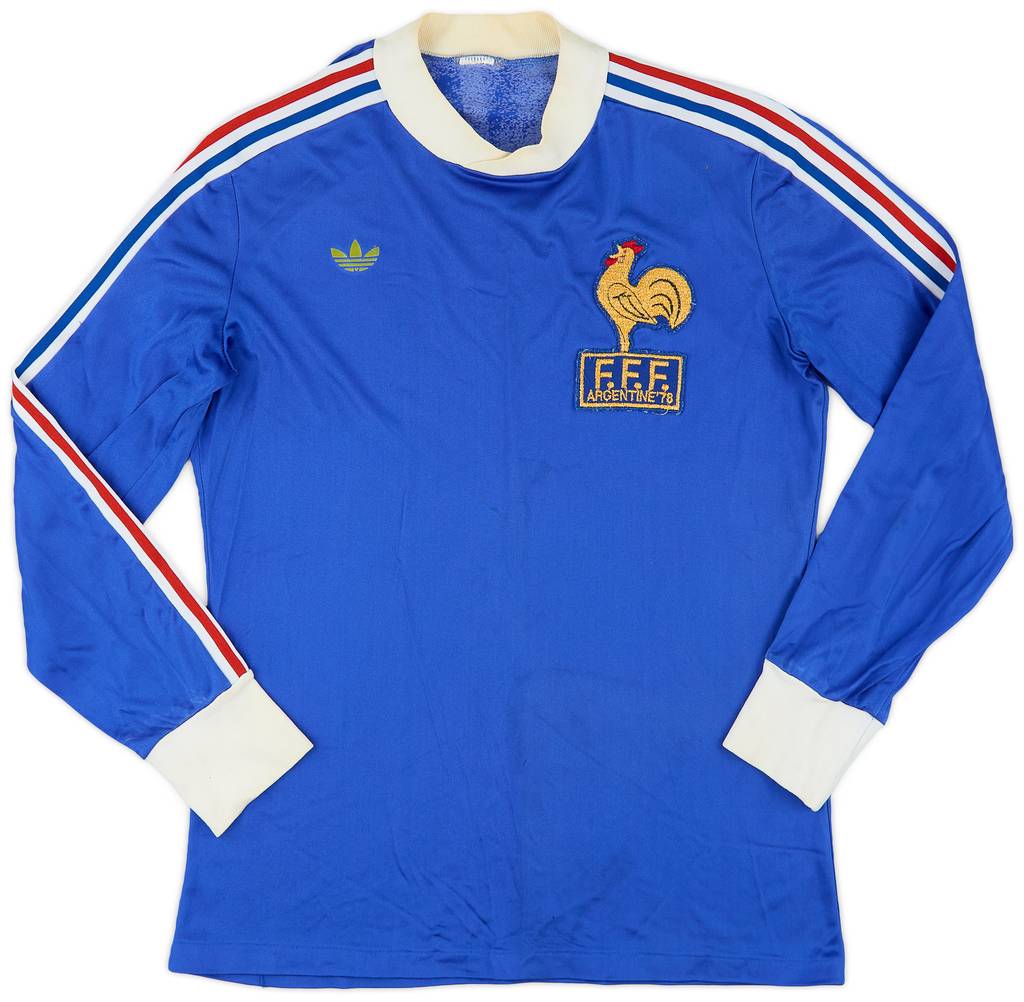 1978-80 France World Cup Home L/S Shirt - 7/10 - (S)