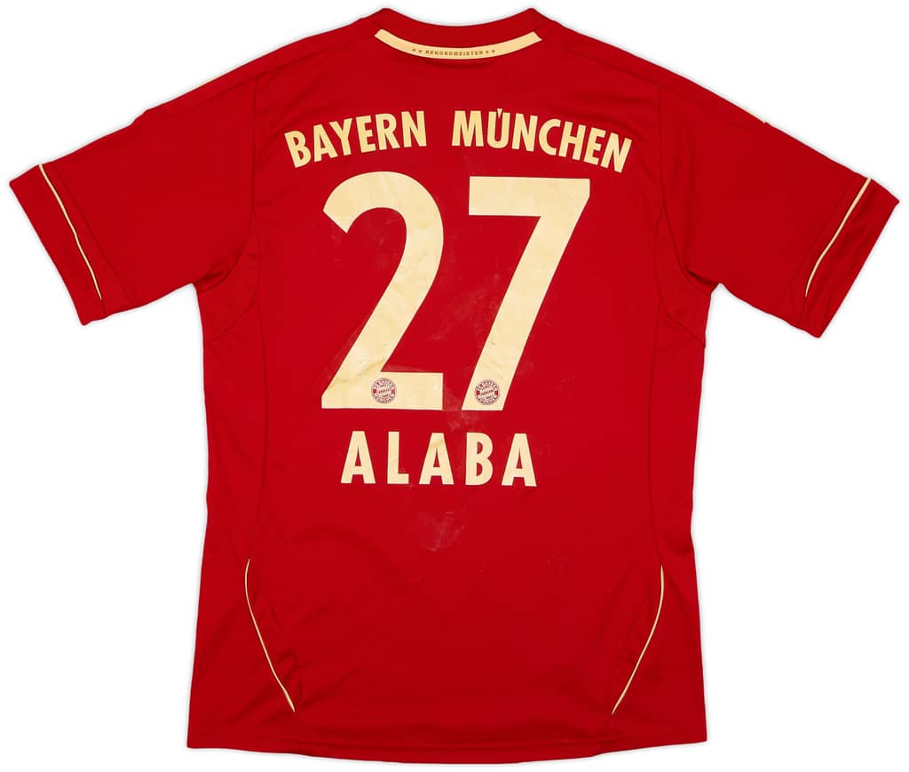 2011-13 Bayern Munich Home Shirt Alaba #27 - 5/10 - (XL.Boys)