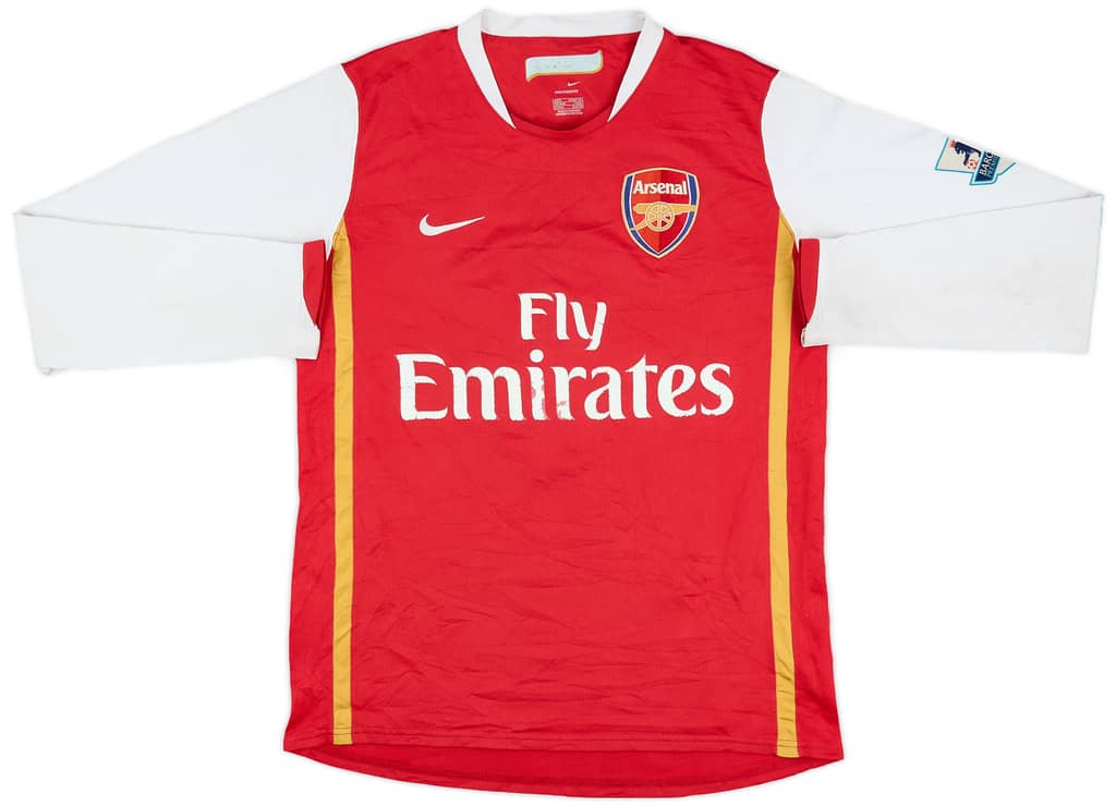 2006-08 Arsenal Home L/S Shirt Fabregas #4 - 5/10 - (S)