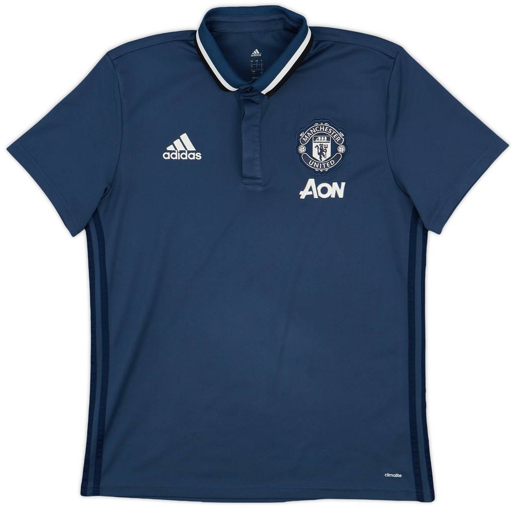 2016-17 Manchester United adidas Polo Shirt - 9/10 - (L)