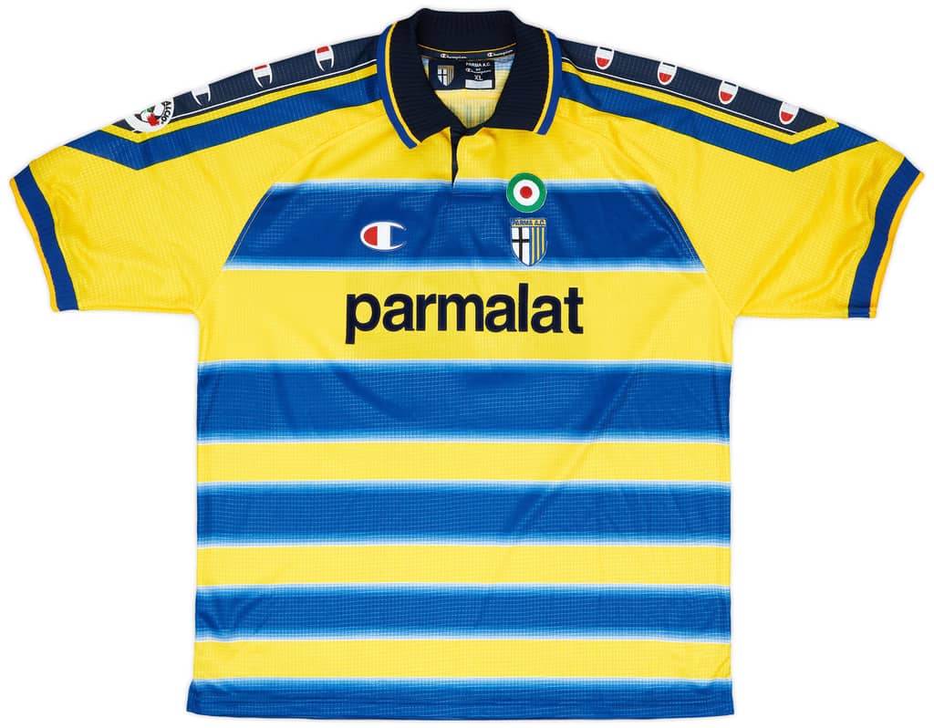 1999-00 Parma Match Worn Home Shirt Di Vaio #20