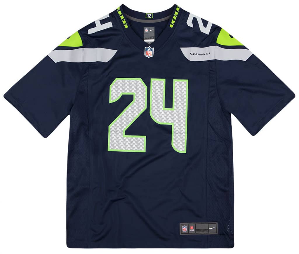 2019 Seattle Seahawks Lynch #24 Nike Game Jersey (Home) M - *As New*