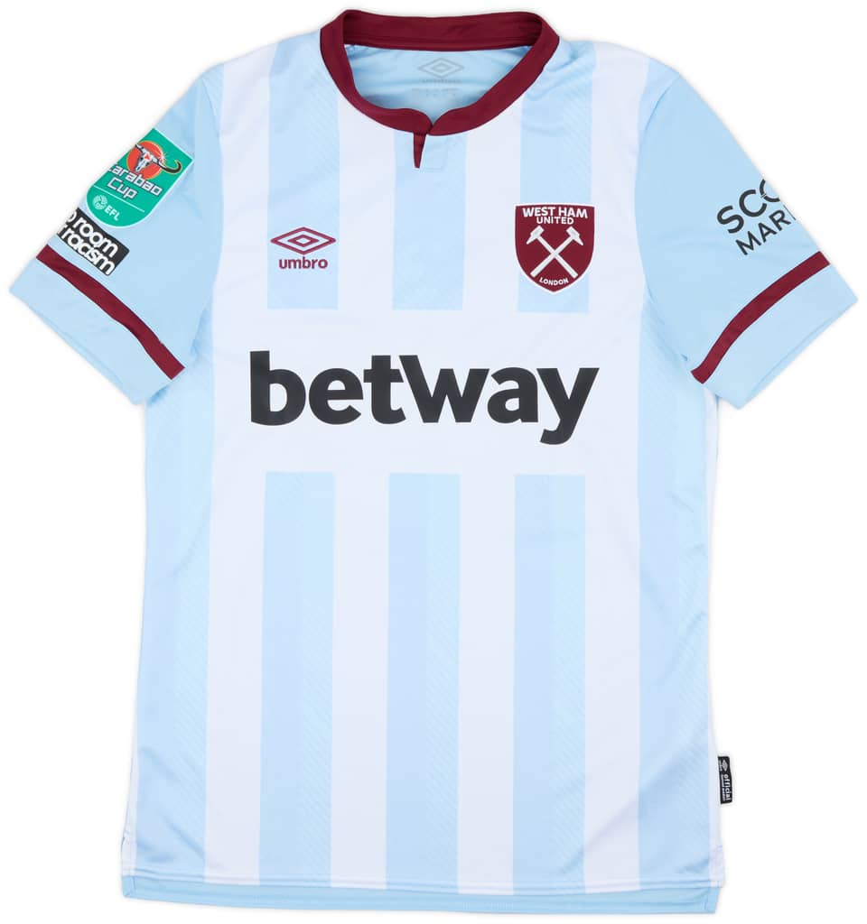 2021-22 West Ham Match Issue Carabao Cup Away Shirt Masuaku #26