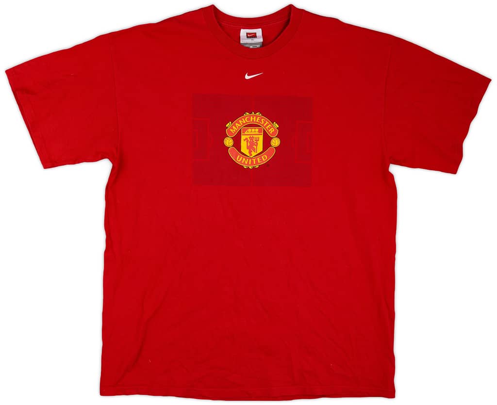 2002-04 Manchester United Nike Graphic Tee - 7/10 - (XL)
