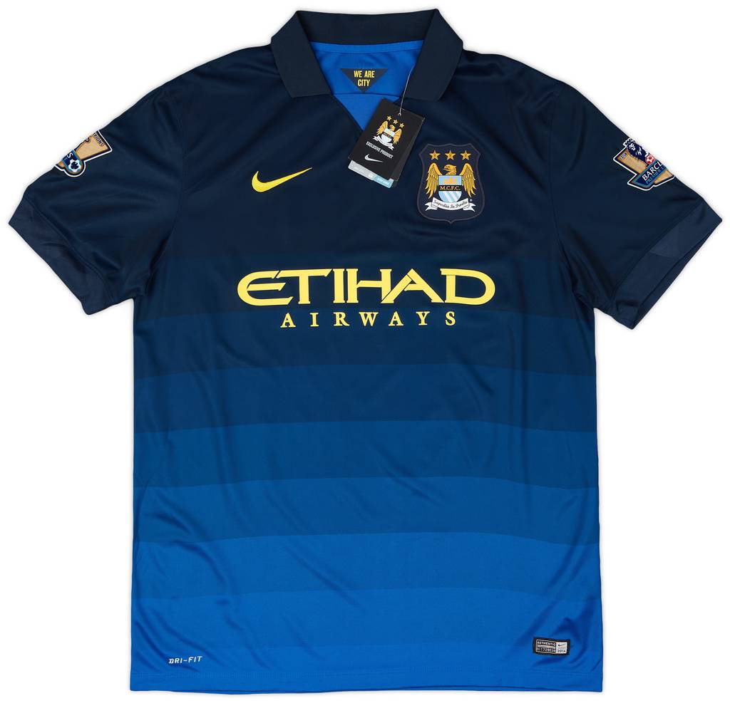 2014-15 Manchester City Away Shirt Jovetic #35 (L)