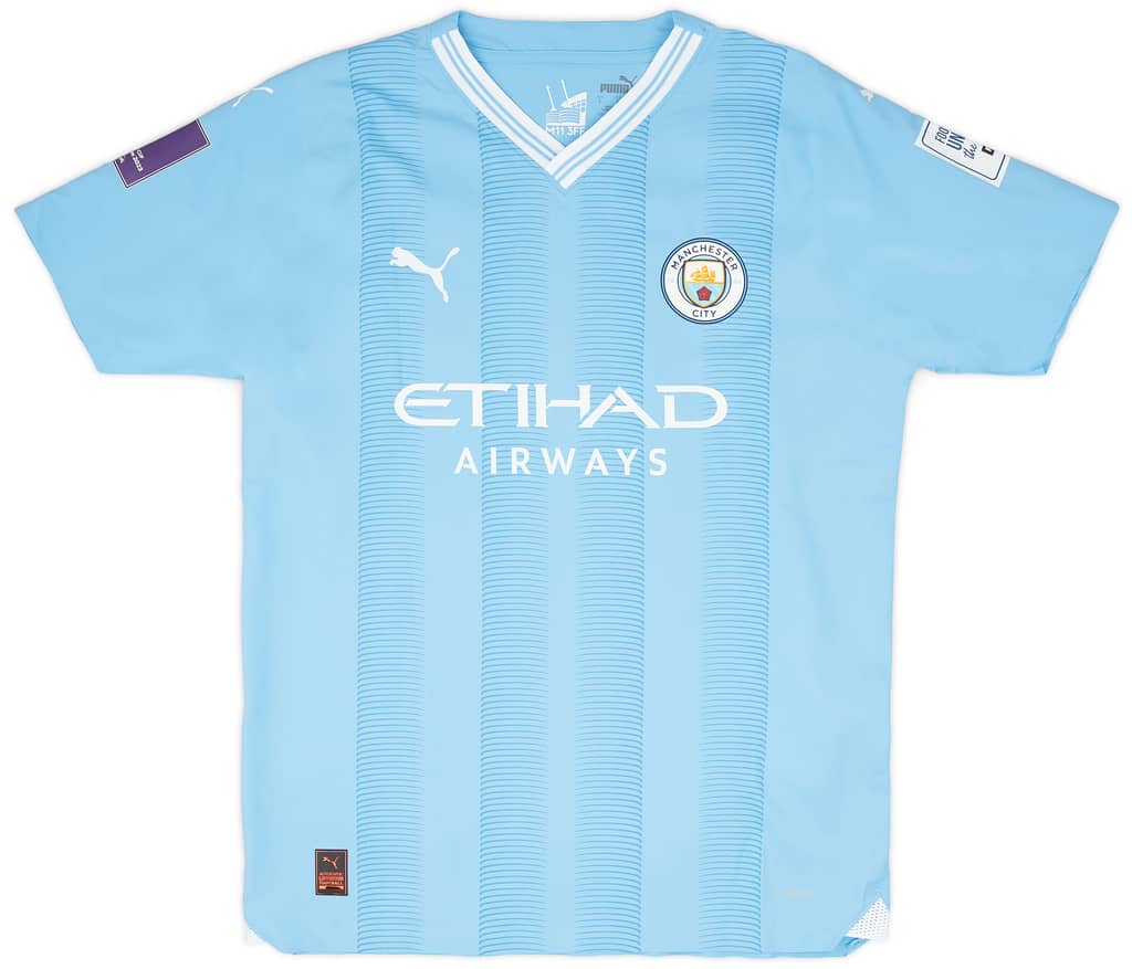 2023-24 Manchester City Match Issue Club World Cup Home Shirt Rodrigo #16