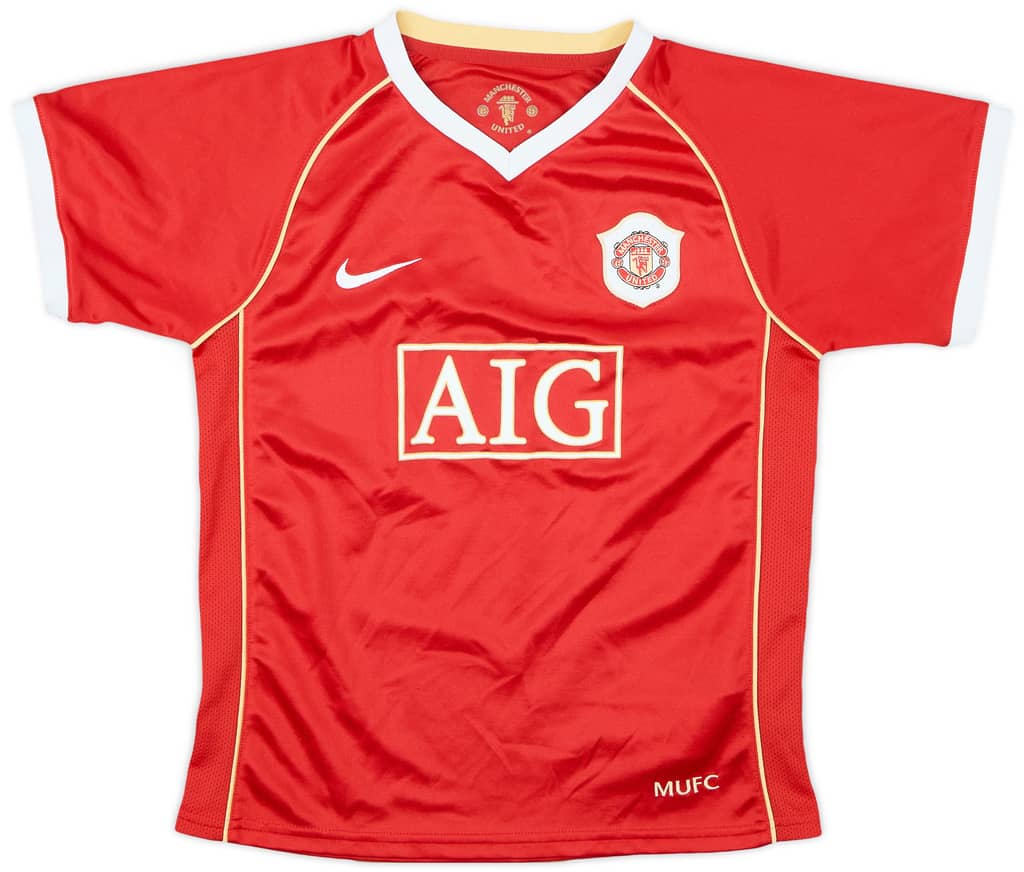 2006-07 Manchester United Home Shirt - 8/10 - (6-7 Years)