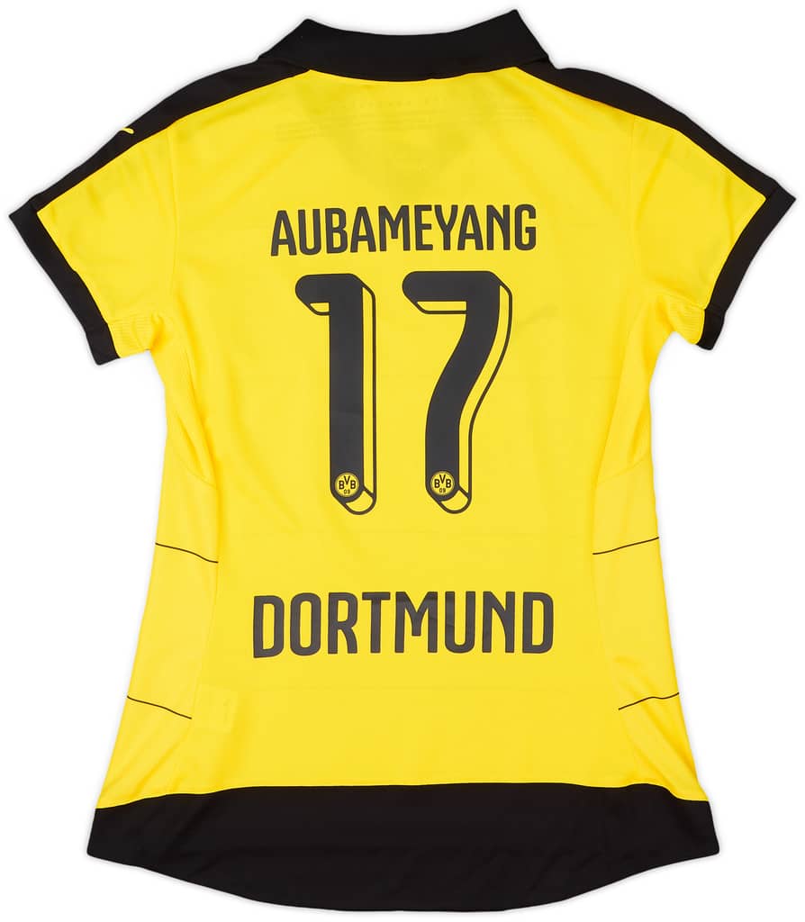 2015-16 Borussia Dortmund Home Shirt Aubameyang #17 (Women's S)