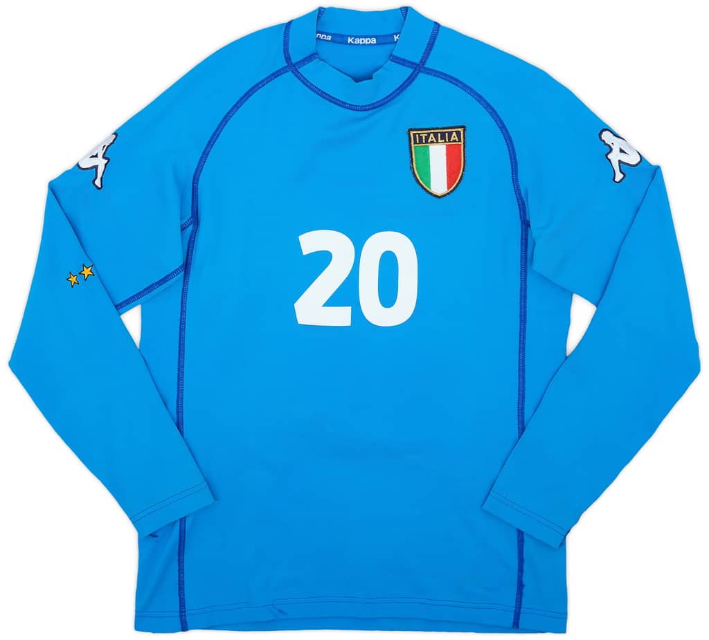 2000-01 Italy Home L/S Shirt Totti #20 - 8/10 - (S)