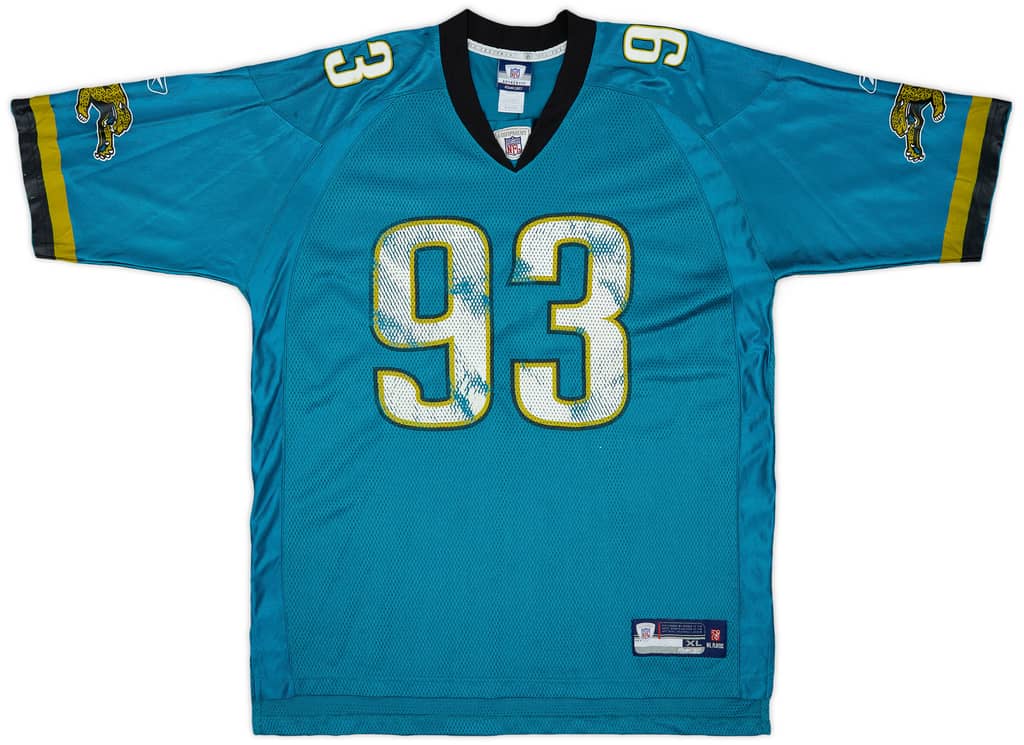 2008 Jacksonville Jaguars Groves #93 Reebok On Field Home Jersey - 5/10 - (XL)