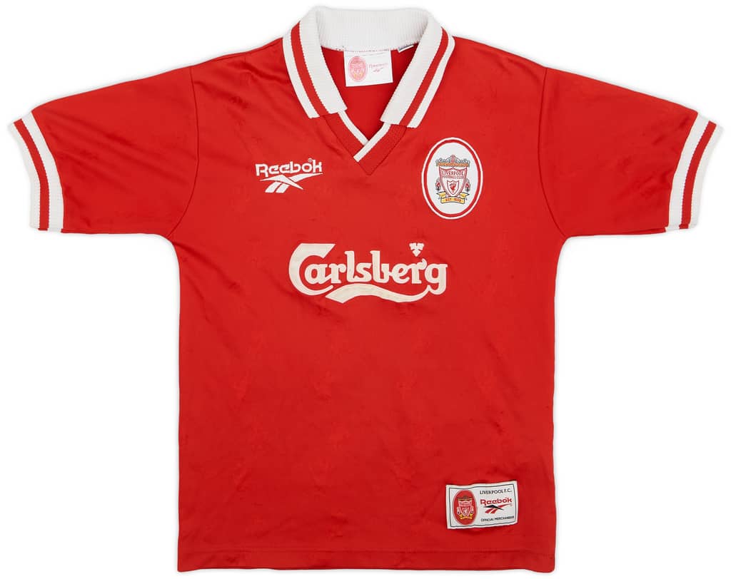 1996-98 Liverpool Home Shirt - 7/10 - (M.Boys)