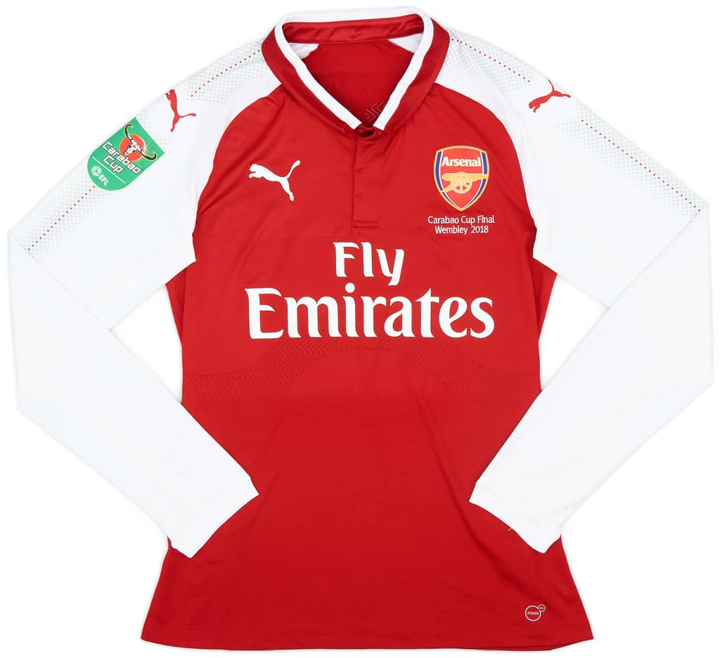 2018 Arsenal Match Issue Carabao Cup Final Home Shirt Holding #16