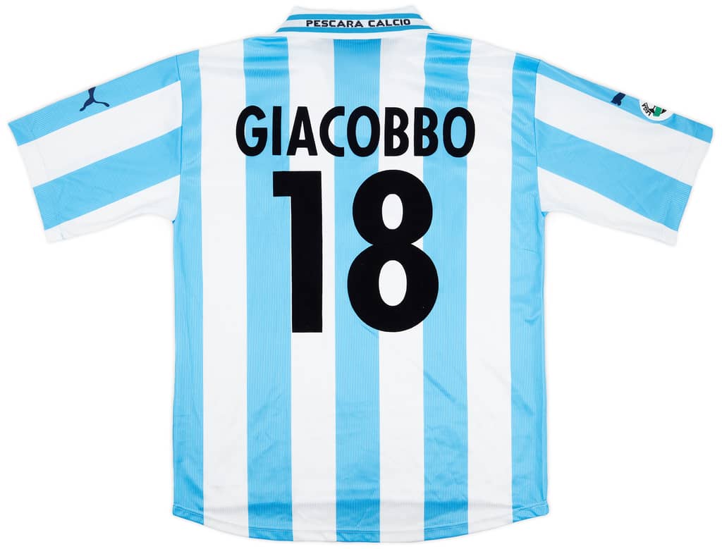 1999-01 Pescara Match Issue Home Shirt Giacobbo #18