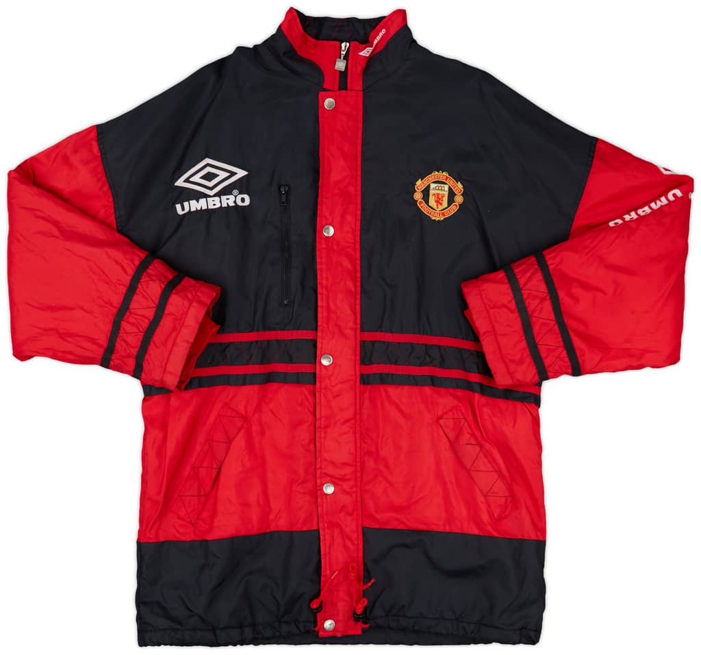 1996-97 Manchester United Umbro Padded Bench Coat - 8/10 - (XL)