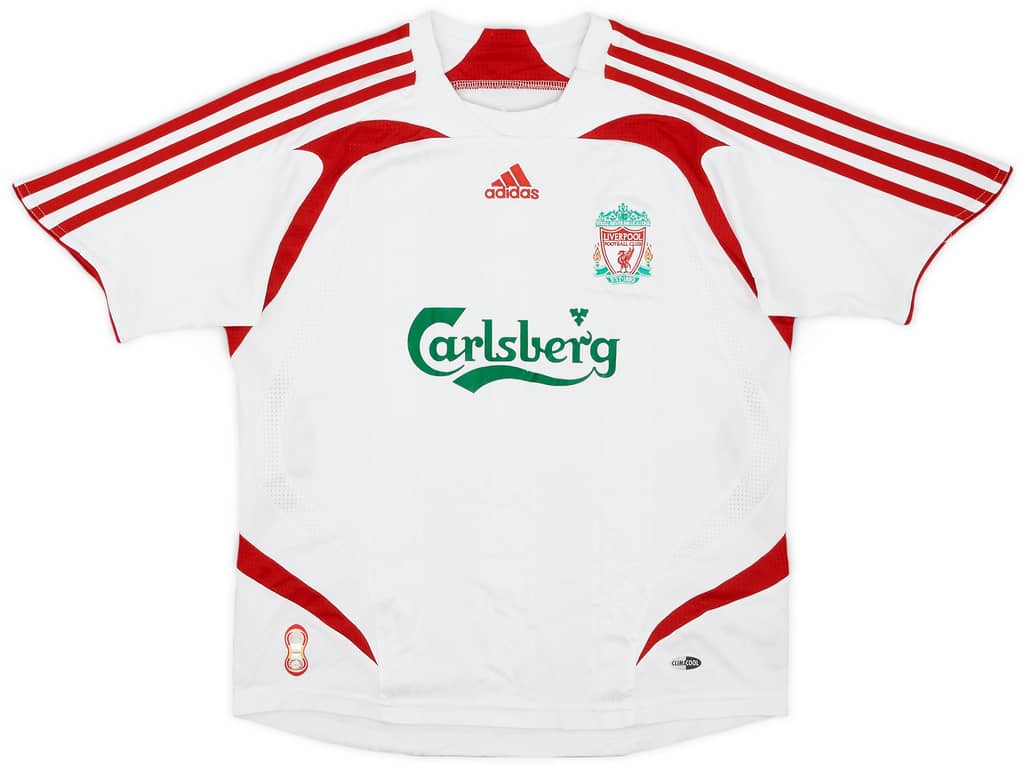 2007-08 Liverpool Away Shirt - 8/10 - (S.Boys)