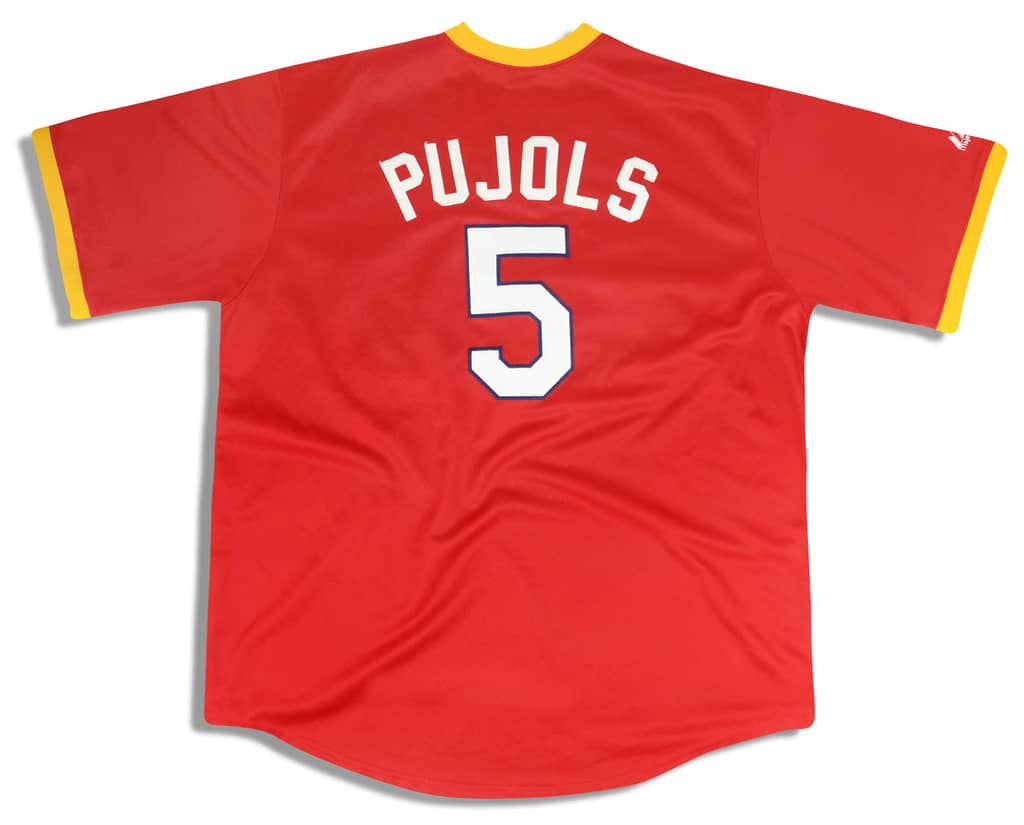 2000s St. Louis Cardinals Pujols #5 Majestic Batting Practice Jersey XXL
