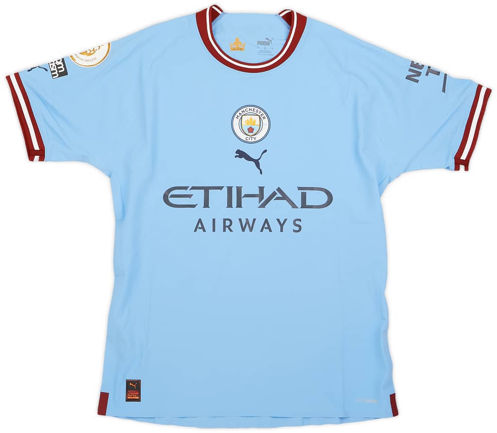 2022-23 Manchester City Match Issue Home Shirt Perrone #32