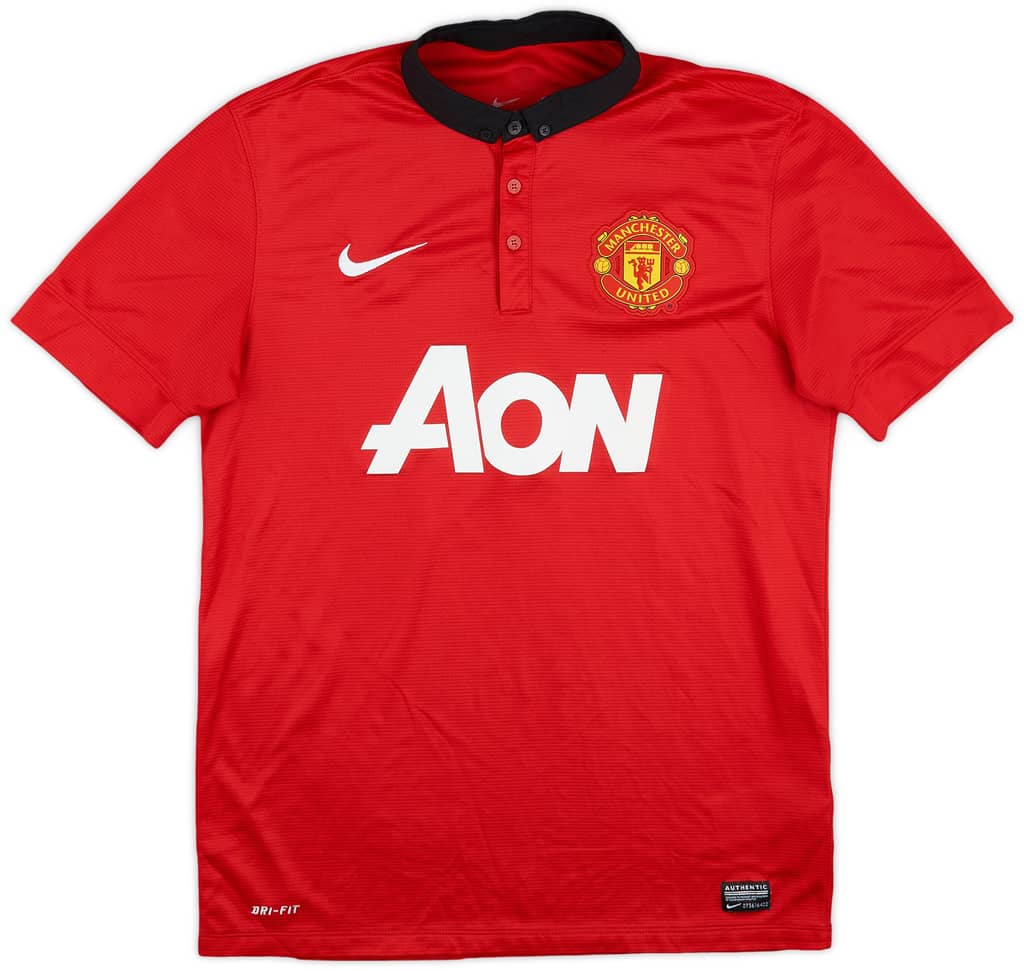 2013-14 Manchester United Home Shirt Vidic #15 - 8/10 - (S)