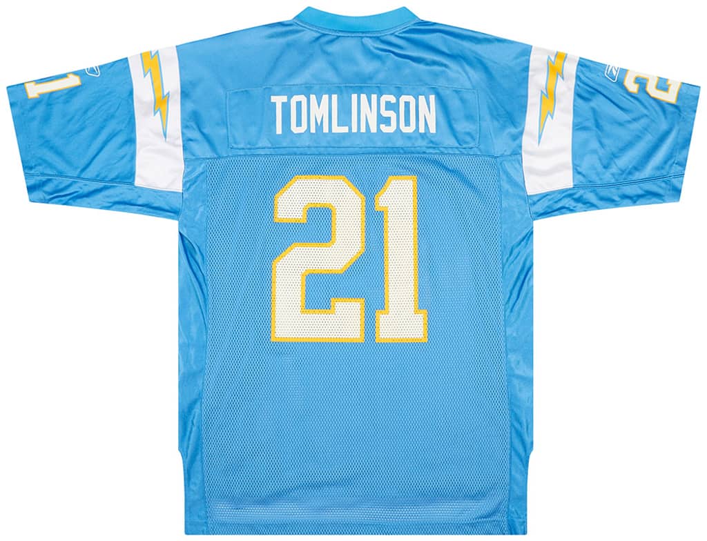 2002-04 San Diego Chargers Tomlinson #21 Reebok On Field Alternate Jersey (Very Good) XXL