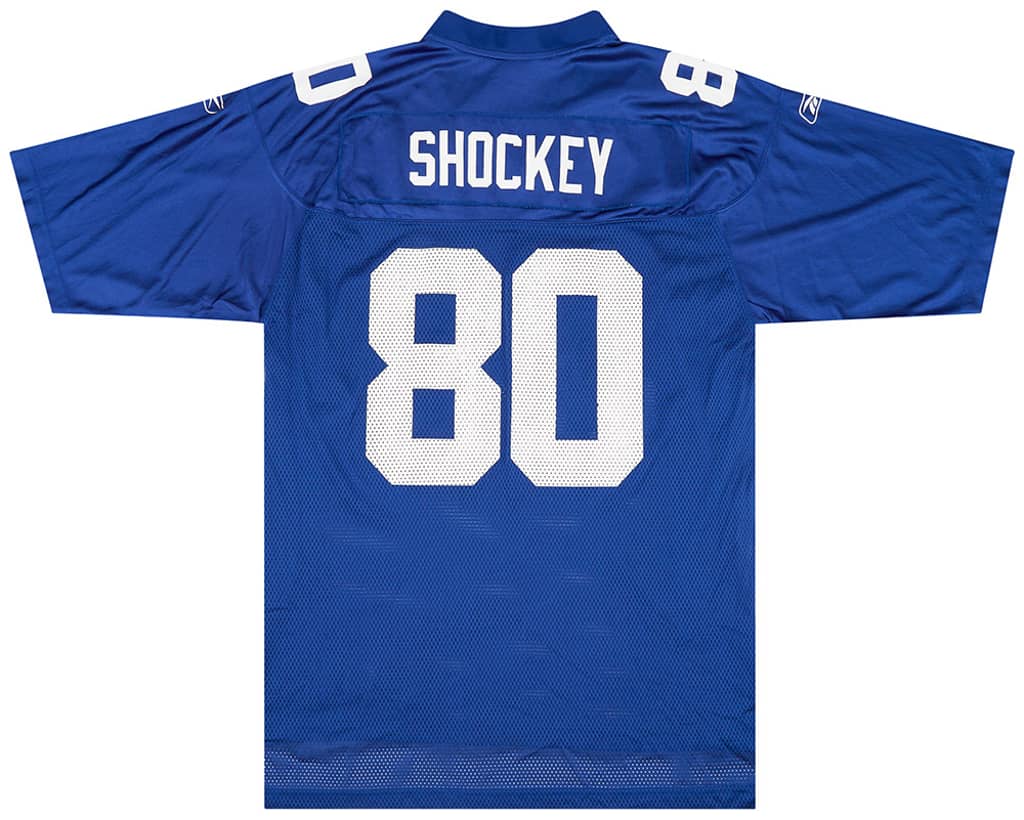 2005-06 New York Giants Shockey #80 Reebok On Field Home Jersey (Excellent) L