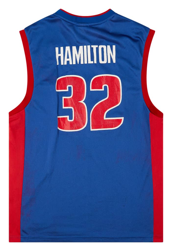 2002-06 Detroit Pistons Hamilton #32 Reebok Away Jersey (Very Good) M