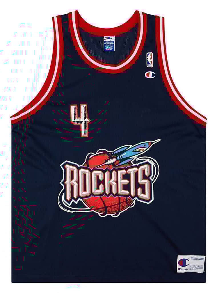 1996-00 Houston Rockets Barkley #4 Champion Away Jersey (Good) XL