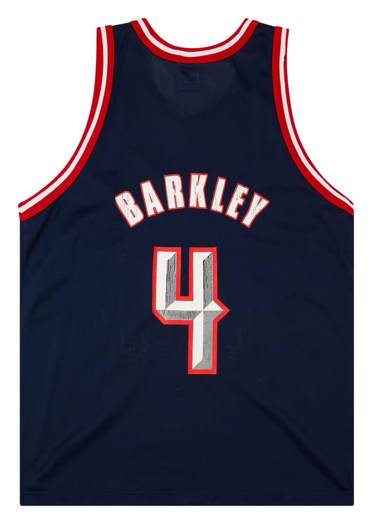 1996-00 Houston Rockets Barkley #4 Champion Away Jersey (Good) XL