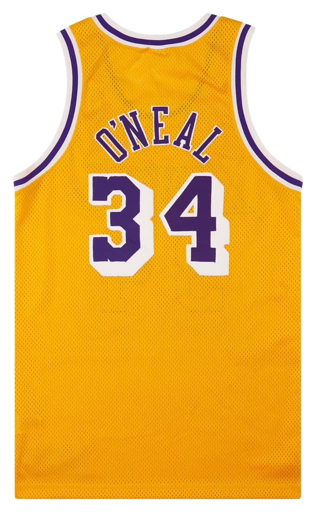 1997-99 Authentic LA Lakers O'Neal #34 Nike Home Jersey (Excellent) M