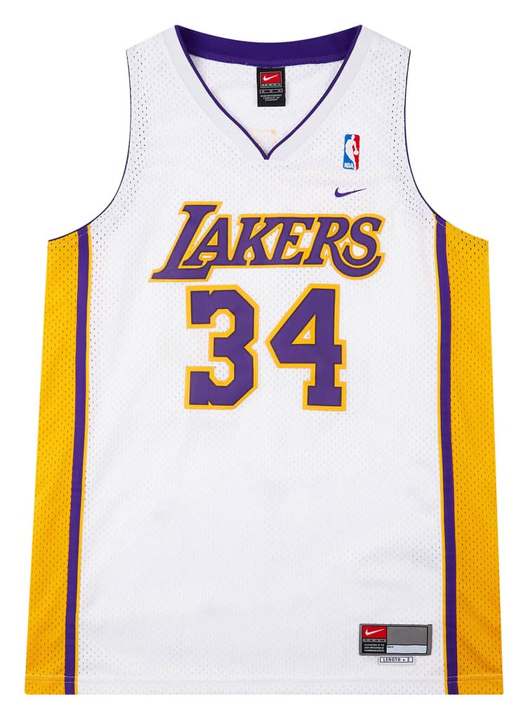 2002-04 LA Lakers O'Neal #34 Nike Swingman Alternate Jersey (Excellent) M