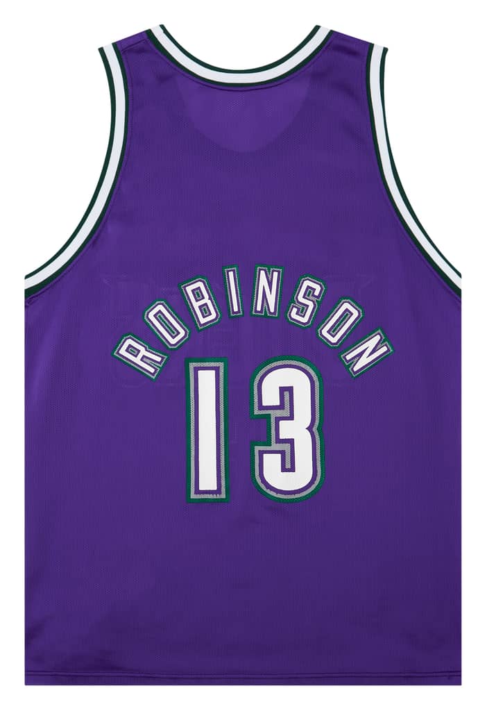 1994-95 Milwaukee Bucks Robinson #13 Champion Away Jersey (Excellent) L