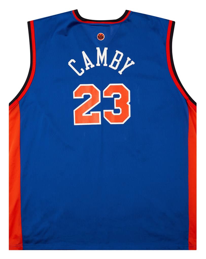 2001-02 New York Knicks Camby #23 Champion Away Jersey (Excellent) XL
