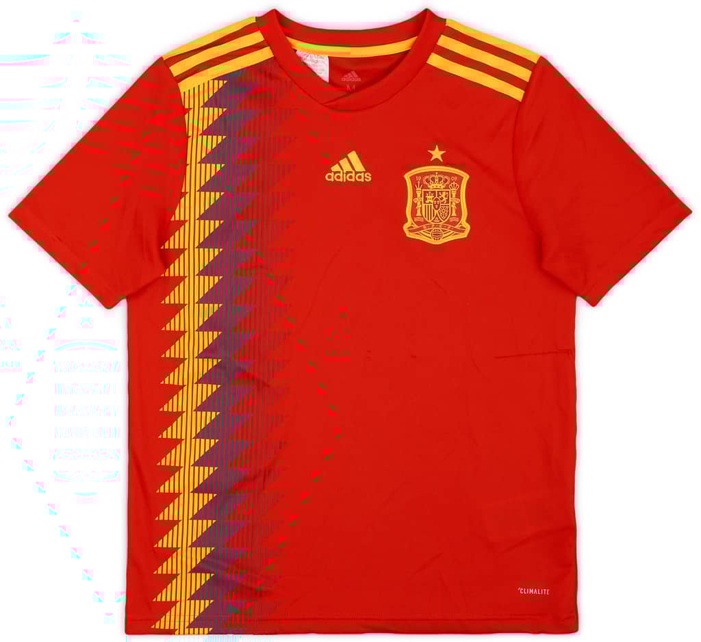 2018-19 Spain Home Shirt - 7/10 - (M.Boys)