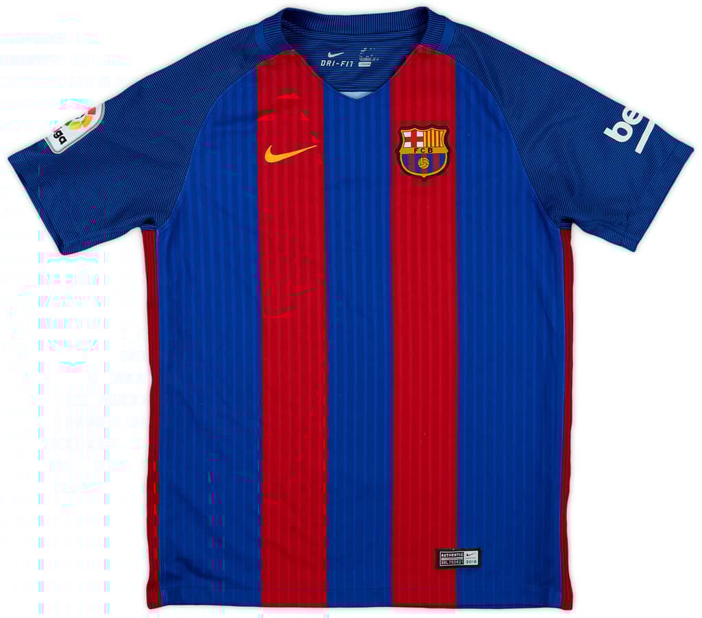 2016-17 Barcelona Home Shirt - 8/10 - (L.Boys)